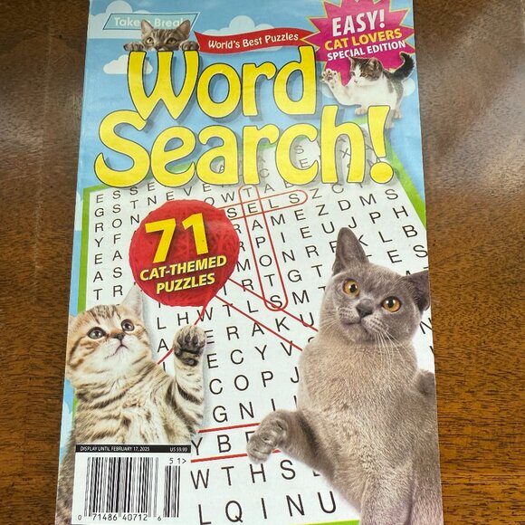 Cat Lovers Word Search Booklet - Picture 1 of 7